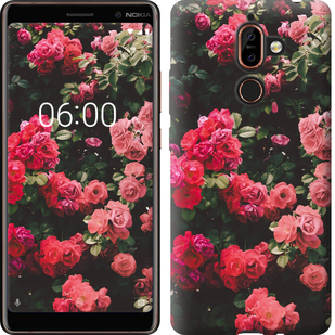 

Чехол Куст с розами для Nokia 7 Plus 639487