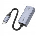 Фото Інтернет адаптер Hoco UA37 1000 Mbps (Type-C to RJ45) (Metal gray) на vchehle.ua