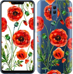 

Чехол Нарисованные маки для Huawei Mate 20 Lite 744199