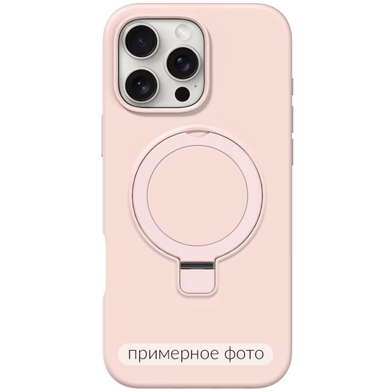 Чохол Silicone Case Full Protective NO LOGO with Ring на Apple iPhone 16e (6.1") (Pink)