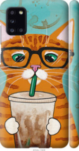Чехол Зеленоглазый кот в очках для Samsung Galaxy A31 A315F