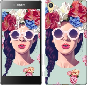 Чехол Девушка с цветами для Sony Xperia Z5 E6633