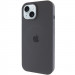 Чохол Silicone Case Full Protective (AA) with Magnetic Safe на Apple iPhone 15 (6.1") (Сірий / Dark Gray)