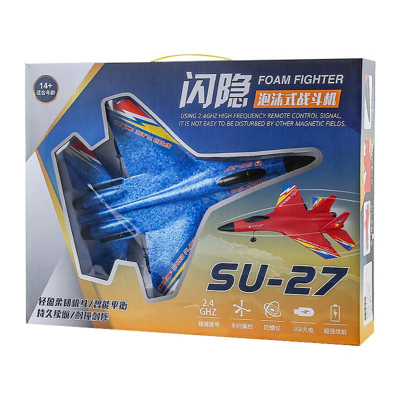 Фото Самолет на радиоуправлении SCHE HW28 SU27 Foam (Blue) в магазине vchehle.ua