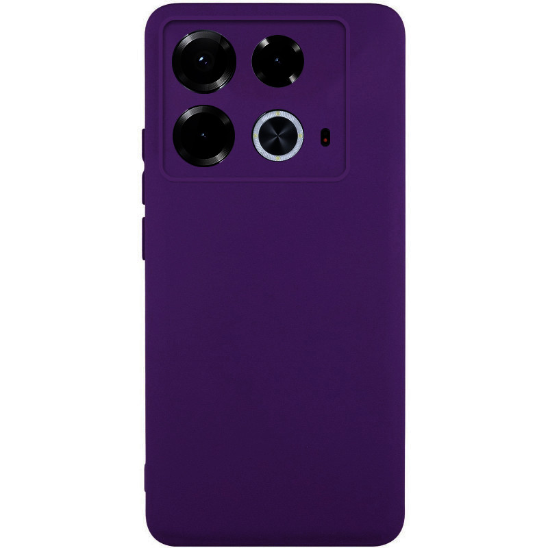 Чохол TPU GETMAN Liquid Silk Full Camera на Infinix Note 40 4G (Темно фіолетовий / Dark Purple)