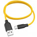 Фото Дата кабель Hoco X21 Plus Silicone Type-C Cable (1m) (Black / Yellow) на vchehle.ua