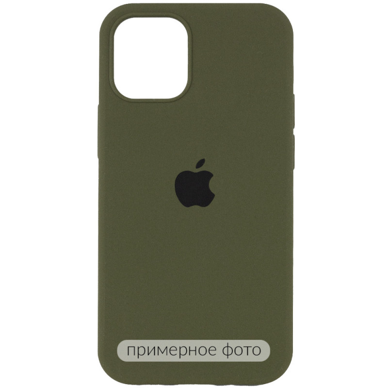 Чехол Silicone Case Full Protective (AA) для Apple iPhone 16 Pro (6.3") (Зеленый / Dark Olive)