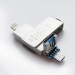 Фото Флеш-драйв T&G 004 Metal series USB 3.0 - Lightning, 16GB (Срібний) на vchehle.ua
