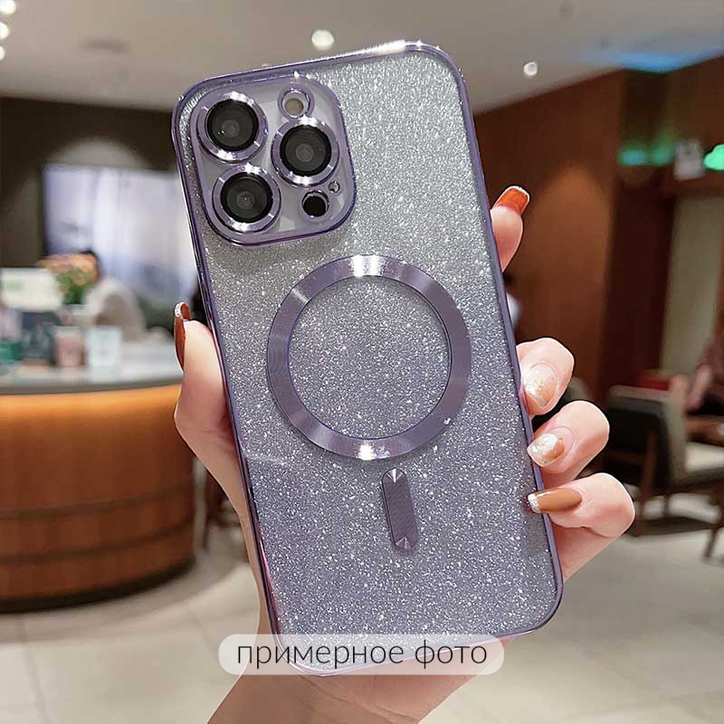 Фото TPU чохол Delight case with Magnetic Safe з захисними лінзами на камеру на Apple iPhone 16 (6.1") (Фіолетовий / Deep Purple) на vchehle.ua