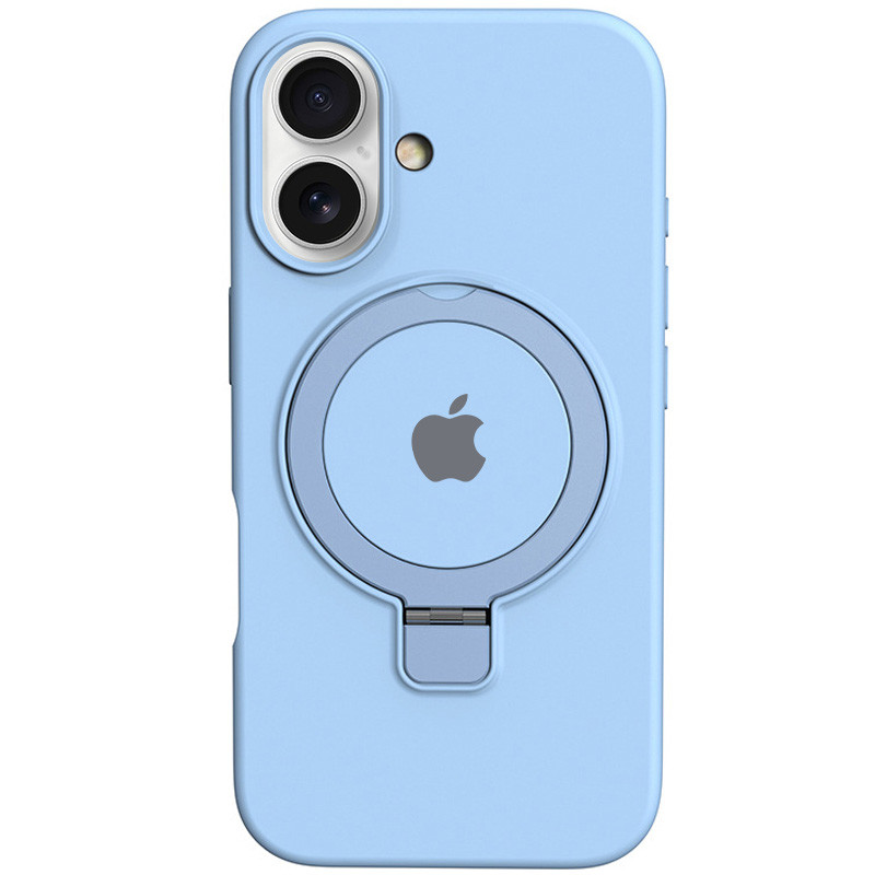 Чохол Silicone Case Full Protective with Ring на Apple iPhone 16 (6.1") (Blue)