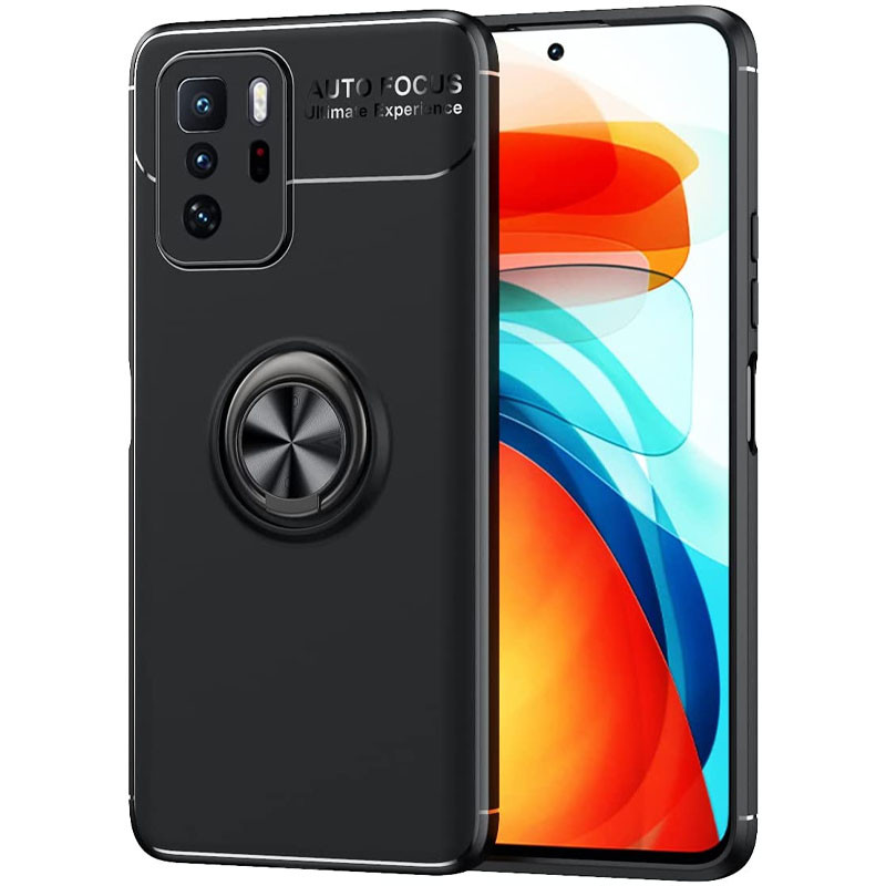 

TPU чохол Deen ColorRing під магнітний тримач (opp) для Xiaomi Redmi Note 10 5G (Чорний / Чорний) 1167268