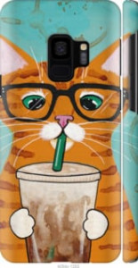 Чехол Зеленоглазый кот в очках для Samsung Galaxy S9