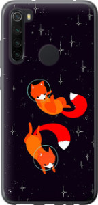 Чехол Лисички в космосе для Xiaomi Redmi Note 8