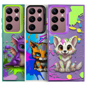 TPU+PC чехол TakiTaki Graffiti magic glow для Samsung Galaxy S22 Ultra