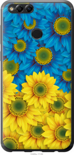 Чохол Жовто-блакитні квіти на Huawei Honor 7X