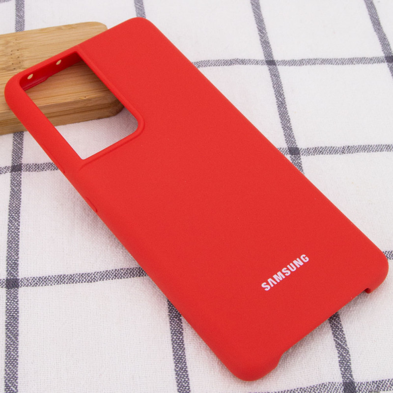 Фото Чехол Silicone Cover (AA) для Samsung Galaxy S21 Ultra (Красный / Red) на vchehle.ua