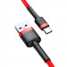 Дата кабель Baseus Cafule Type-C Cable 3A (0.5m) (CATKLF-A) (Красный) в магазине vchehle.ua