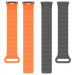 Ремешок Dual-color Magnetic для Xiaomi Mi Band 9/8 (Gray / Orange) в магазине vchehle.ua