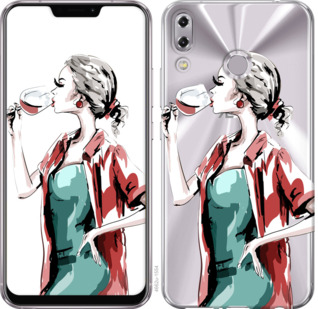 

Чохол Дівчина з келихом на Asus Zenfone 5 ZE620KL 841856