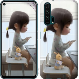 Чехол Милая девочка с зайчиком для Huawei Honor 20 Pro