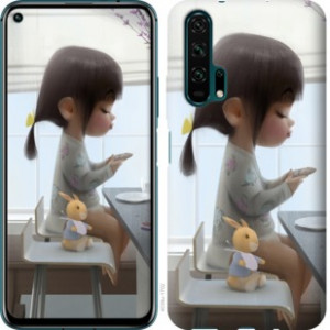 Чехол Милая девочка с зайчиком для Huawei Honor 20 Pro
