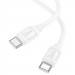 Фото Дата кабель Hoco X115 Surpass Type-C to Type-C 60W (1m) (White) на vchehle.ua