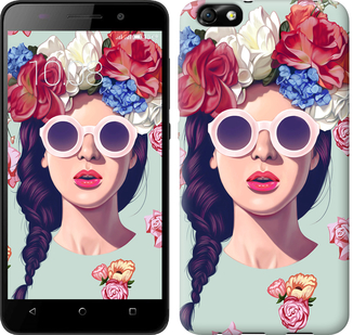 

Чохол Дівчина з квітами на Huawei Nova 2S 607922