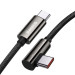Фото Дата кабель Baseus Legend Series Elbow Type-C to Type-C 100W (2m) (CATCS-A01) (Black) на vchehle.ua