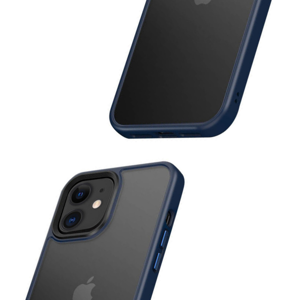 Фото TPU+PC чехол Metal Buttons для Apple iPhone 11 (6.1") (Синий) в магазине vchehle.ua