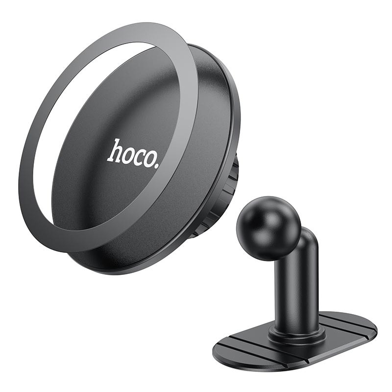 Фото Уцінка Автотримач Hoco H13 Fine jade ring (center console) (Пошкоджене пакування / Black) на vchehle.ua