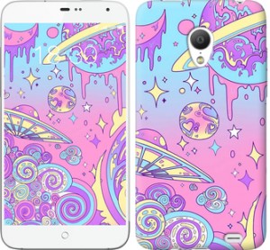 Чехол Розовая галактика для Meizu MX3
