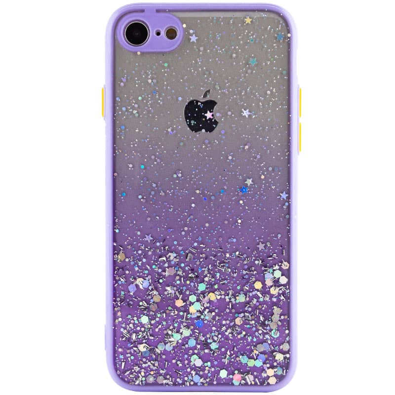 TPU чехол Spangle star с защитой камеры для Apple iPhone 7 / 8 / SE (2020) (4.7") (Сиреневый)