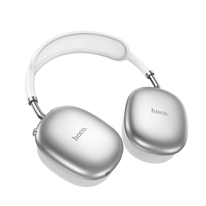Фото Накладні бездротові навушники Hoco W55 Plus Happiness ANC noise reduction (Silver) на vchehle.ua