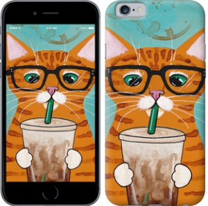Чехол Зеленоглазый кот в очках для iPhone 6 (4.7'')