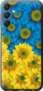 Чохол Жовто-блакитні квіти на Samsung Galaxy A24 A245F