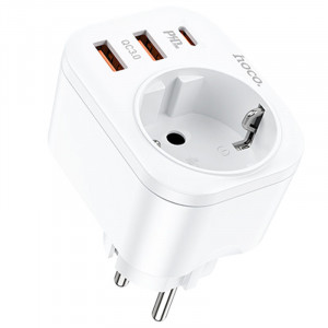 СЗУ Hoco NS3 Multifunctional PD20W (2USB/1Type-C/1xSocket)