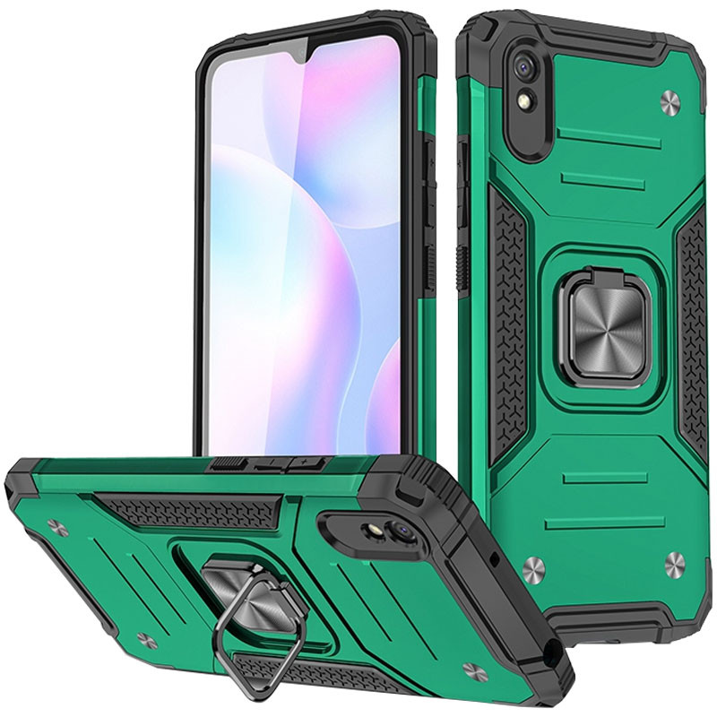 

Ударопрочный чехол Union Ring for Magnet для Xiaomi Redmi 9A (Зеленый) 1200701