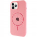Чохол Silicone Case Full Protective (AA) with Magnetic Safe на Apple iPhone 12 Pro Max (6.7") (Рожевий / Light pink)