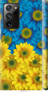 Чехол Жёлто-голубые цветы для Samsung Galaxy Note 20 Ultra