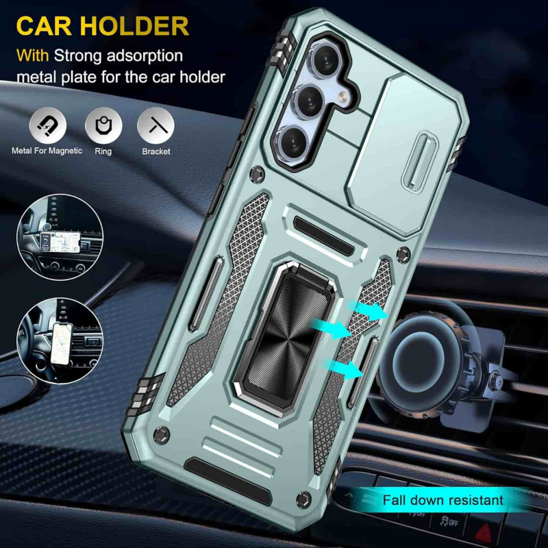 Фото Ударопрочный чехол Camshield Army Ring для Samsung Galaxy S23 (Зеленый / Light Green) на vchehle.ua