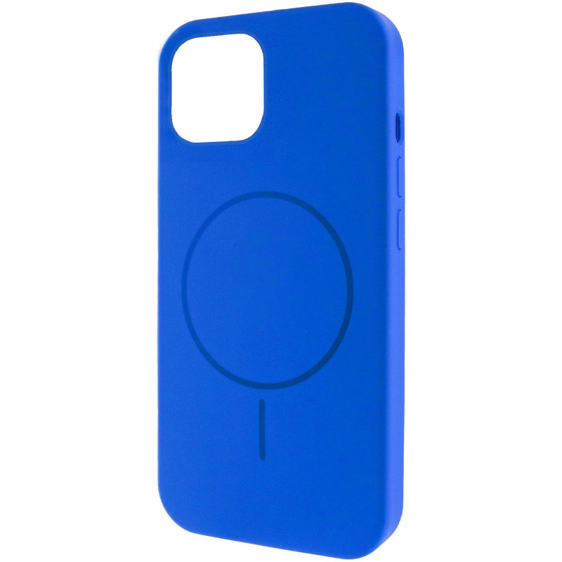 Чехол Silicone Case Full Protective (AA) NO LOGO with Magnetic Safe для Apple iPhone 11 (6.1") (Синий / Capri Blue)