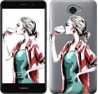 

Чехол Девушка с бокалом для Huawei Y7 2017 841789