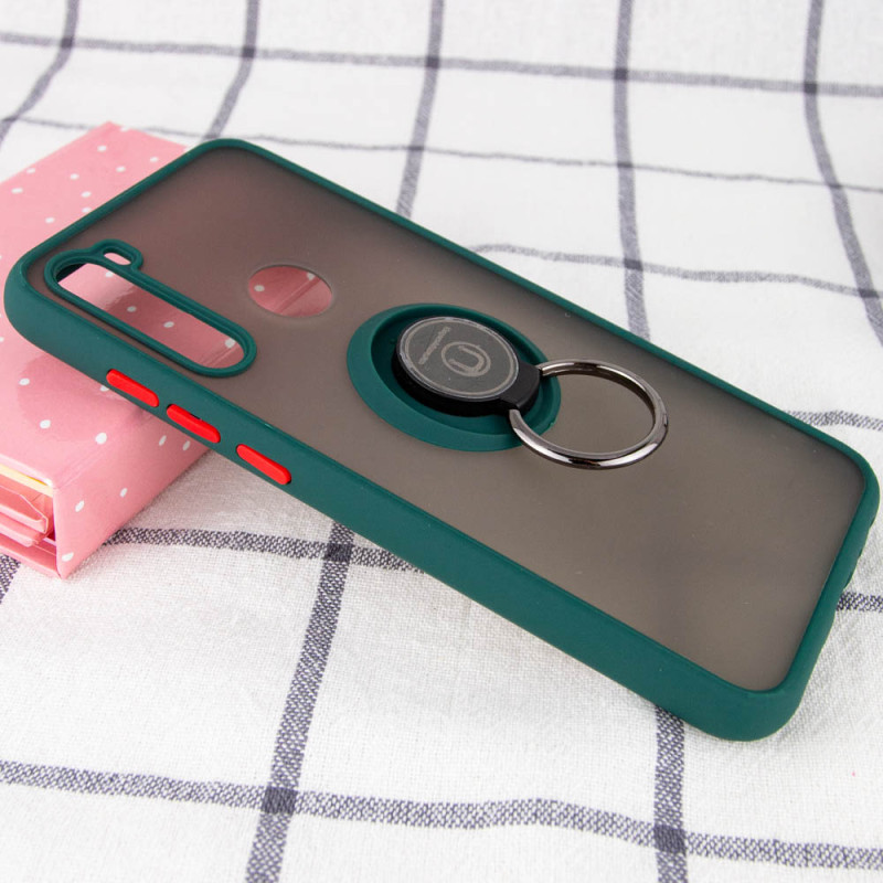 Фото TPU+PC чехол Deen ColorEdgingRing for Magnet для Xiaomi Redmi Note 8T (Зеленый) на vchehle.ua