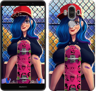 

Чехол Прикольная девочка со скейтбордом для Huawei Mate 9 618423