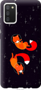 Чехол Лисички в космосе для Samsung Galaxy A02s A025F