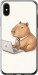 Чохол Funny Capybara CEO Working на iPhone XS