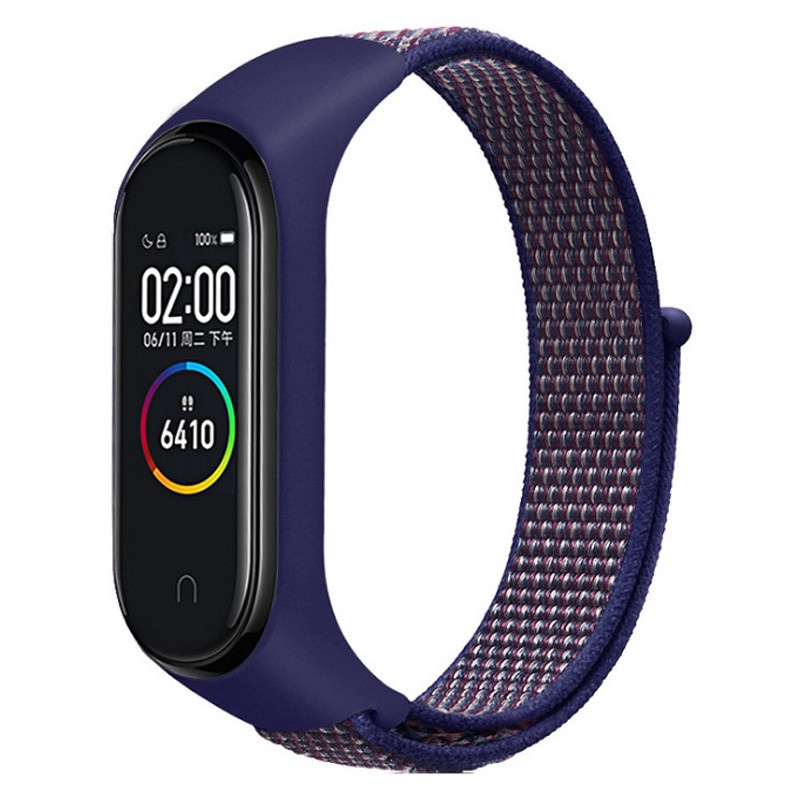 Ремешок Nylon New для Xiaomi Mi Band 3/4/5/6/7 (Navy Blue)