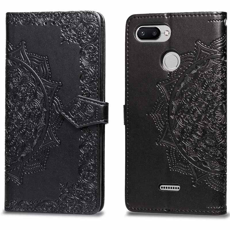 Фото Кожаный чехол-книжка Art Case с визитницей для Xiaomi Redmi 6 (Черный) на vchehle.ua