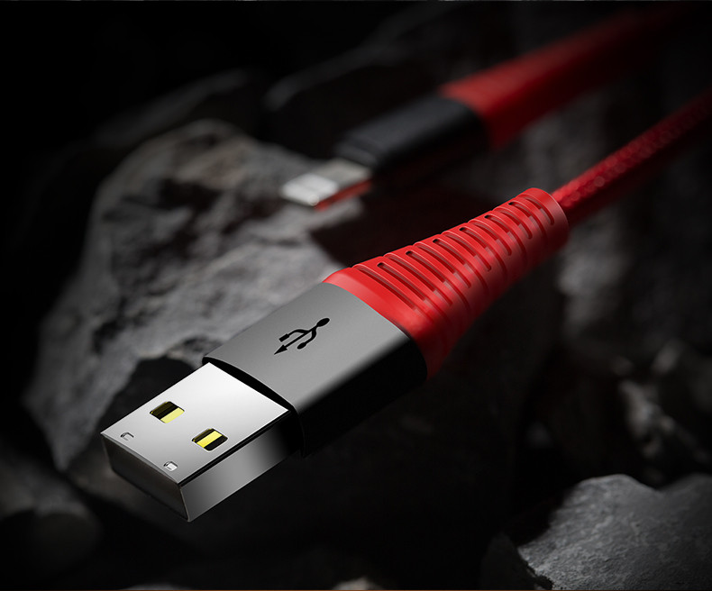 Заказать Кабель ROCK Hi-Tensile USB to Type-C (3A Charge & Sync round Cable) 250mm (Красный / Red) на vchehle.ua