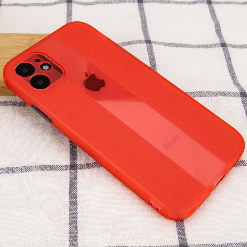 Фото Чохол TPU Glossy Line Full Camera на Apple iPhone 12 (6.1") (Червоний) на vchehle.ua
